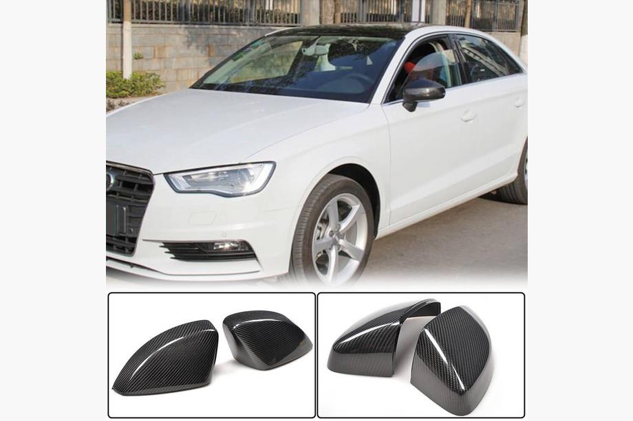 Audi A3 2012-2020 гг. Накладки на Зеркала Замена Style (Карбон) V2 Фото 1