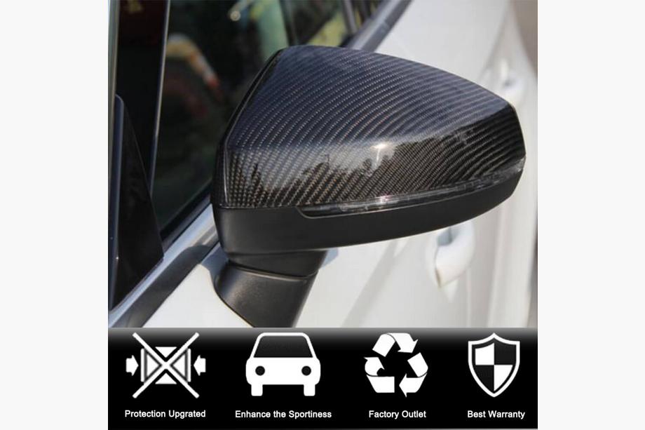 Audi A3 2012-2020 гг. Накладки на Зеркала Замена Style (Карбон) V2 Фото 2