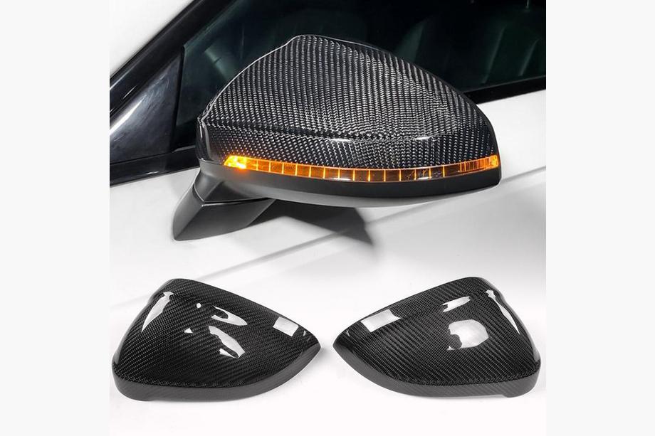 Audi A4 B9 2015-2024 гг. Накладки на Зеркала Замена Style (Карбон) V2 Фото 2