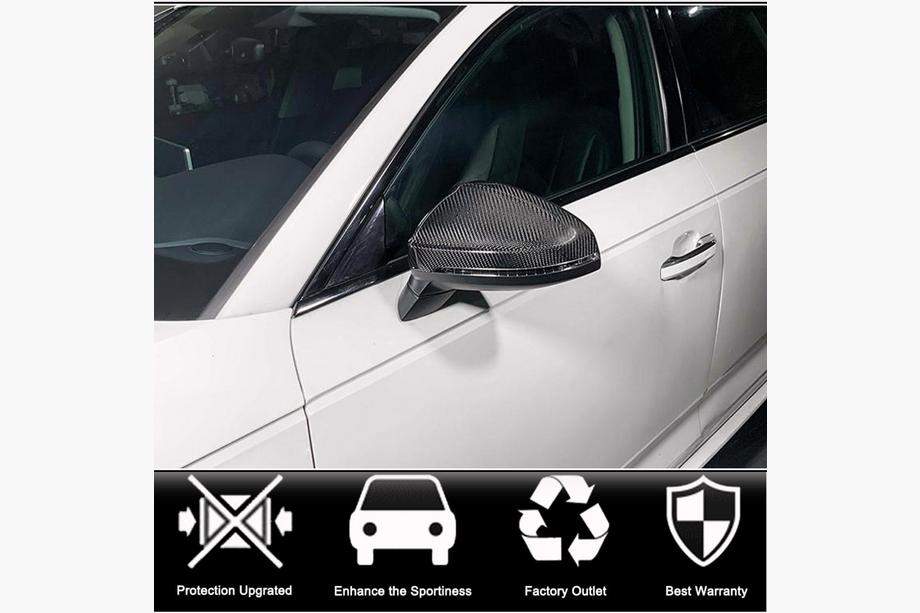 Audi A4 B9 2015-2024 гг. Накладки на Зеркала Замена Style (Карбон) V2 Фото 3