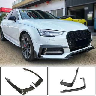 Накладки на противотуманные фары V2 (для S-Line Sedan 2015-2019, Карбон) фото 1