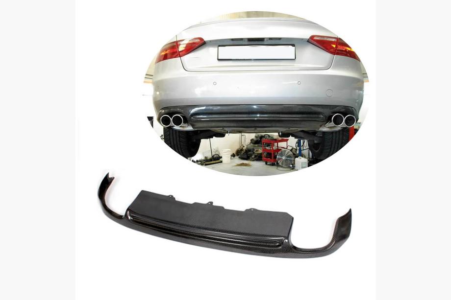 Audi A5 2007-2015 гг. Диффузор заднего бампера (для Base Купе/Кабриолет 2007-2011, Карбон) Image