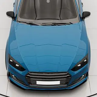 Накладка на передний бампер Lip V2 (для S-Line 2016-2020, Карбон) фото 3