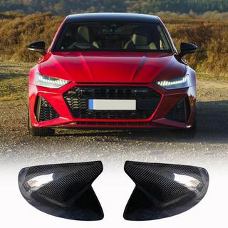 Накладки на Зеркала V2 (Карбон) Audi A6 C8 2018–2025 гг. фото 1