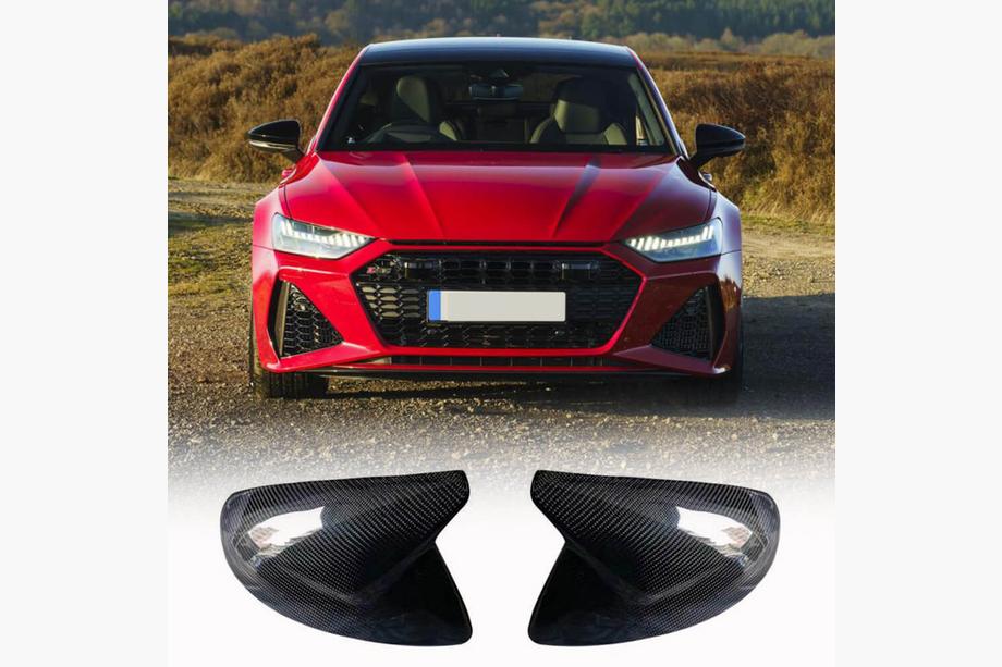 Audi A6 C8 2018–2025 гг. Накладки на Зеркала V2 (Карбон) Image