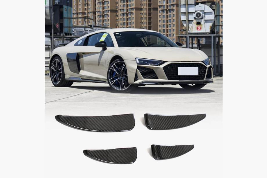 Audi R8 2015- гг. Накладки на передний бампер (2023+, Карбон) Image