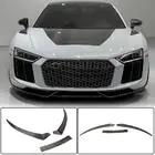 Audi R8 2015- гг. Накладка на передний бампер Lip V1 (2015-2020, Карбон) фото 1