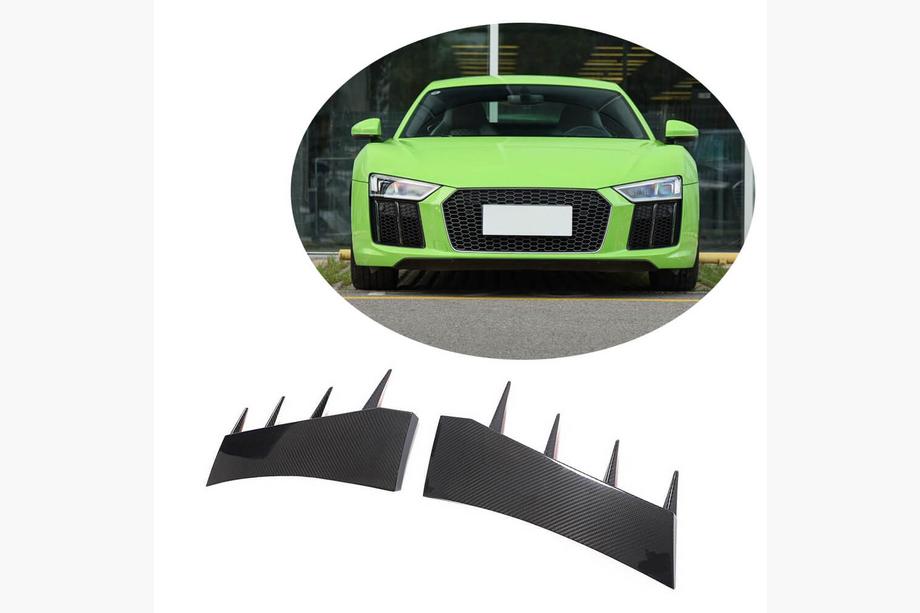 Audi R8 2015- гг. Накладки на передний бампер V2 (2015-2020, Карбон) Image