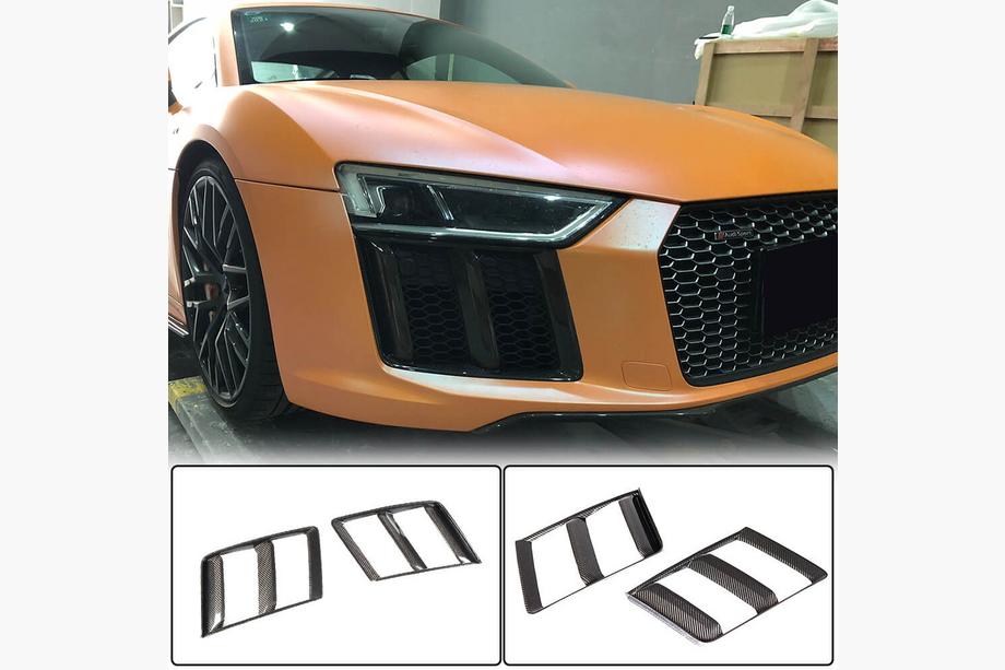 Audi R8 2015- гг. Накладки на передний бампер V1 (2015-2020, Карбон) Image