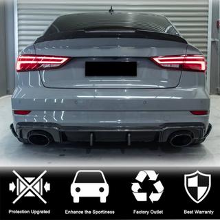 Диффузор заднего бампера V1 (для RS3 Sedan 2017-2019, Карбон) Audi A3 2012-2020 гг. фото 3