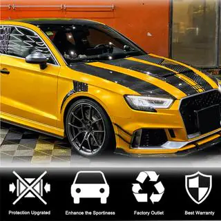 Накладки на передний бампер V2 (для RS3 Sedan 2017-2020, Карбон) фото 3