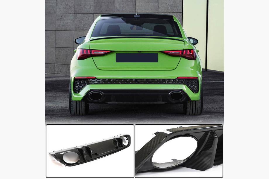 Audi A3 2020- гг. Диффузор заднего бампера (для RS Sedan, карбон) Image