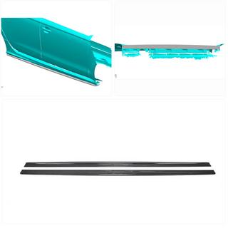 Боковые пороги Карбон (для RS6 Avant 2013-2016) фото 2