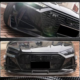 Накладки на воздухозаборники переднего бампера V1 (для RS7 2018-2022, Сухой карбон) фото 4