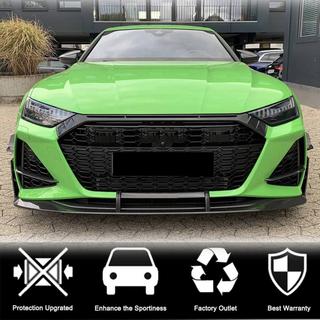 Передний Бампер Лип V1 (для RS7 2018-2022, Сухой Карбон) фото 3