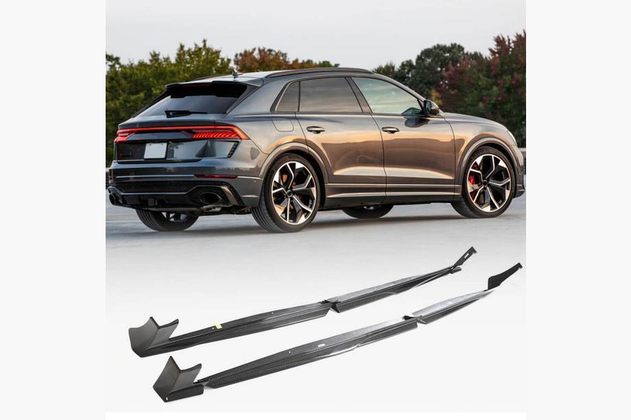 Audi Q8 2018- гг. Боковые пороги (Карбон) Фото 1