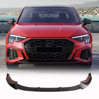 Накладка lip на передний бампер (для S-Line Sedan 2020-2023, карбон) фото 1