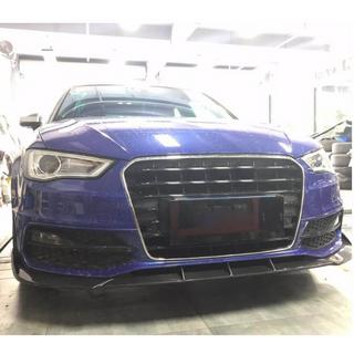 Передний лип-спойлер V1 для S-Line 2012-2016 HB, Карбон Audi A3 2012-2020 гг. фото 2