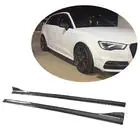 Audi A3 2012-2020 гг. Боковые Пороги (для S-Line HB 2012-2016, Карбон) фото 1