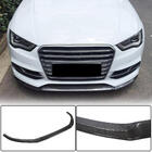 Audi A3 2012-2020 гг. Накладка на передний бампер Lip V1 (для S-Line Sedan 2012-2016, Карбон) фото 1