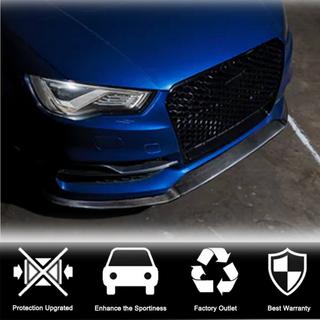 Накладка на передний бампер Lip V1 (для S-Line Sedan 2012-2016, Карбон) Audi A3 2012-2020 гг. фото 3