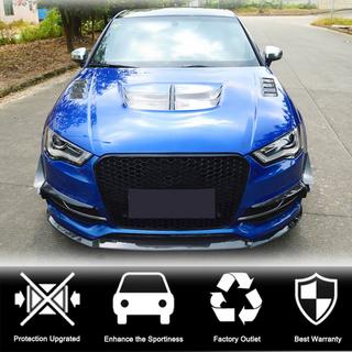 Накладки на противотуманки (для S-Line Sedan 2012-2016, Carbon) Audi A3 2012-2020 гг. фото 2