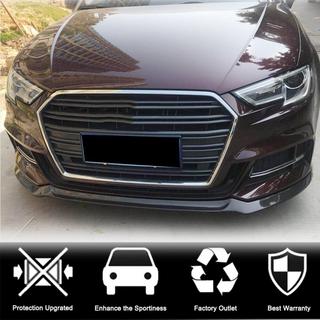 Передний Лип-спойлер V1 (для S-Line 2017-2020 HB, Карбон) Audi A3 2012-2020 гг. фото 2