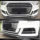 Audi A3 2012-2020 гг. Накладка на передний бампер Lip V3 (для S-Line Sedan 2017-2020, Карбон) фото 3