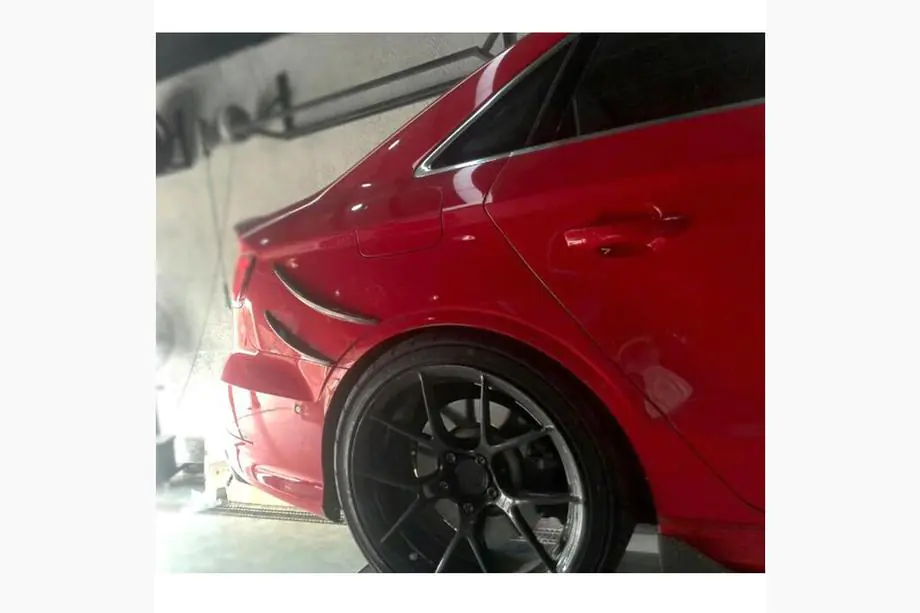 Audi A3 2012-2020 гг. Задний диффузор (для S-Line Sedan 2012-2016, Карбон) Фото 2