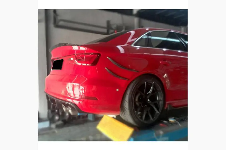 Audi A3 2012-2020 гг. Задний диффузор (для S-Line Sedan 2012-2016, Карбон) Фото 3