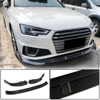 Накладка на передний бампер Lip V1 (для S-Line Sedan 2015-2019, Карбон) фото 1