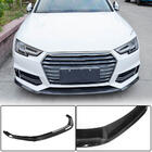 Audi A4 B9 2015-2024 гг. Накладка на передний бампер Lip V4 (для S-Line Sedan 2015-2019, Карбон) фото 1