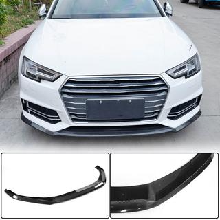 Накладка на передний бампер Lip V4 (для S-Line Sedan 2015-2019, Карбон) фото 1