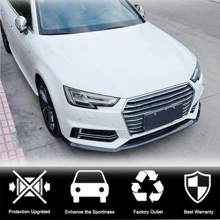 Накладка на передний бампер Lip V4 (для S-Line Sedan 2015-2019, Карбон) фото 2