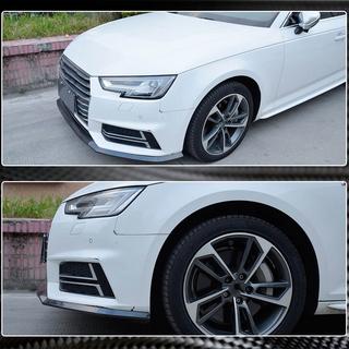 Накладка на передний бампер Lip V4 (для S-Line Sedan 2015-2019, Карбон) фото 4