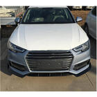 Audi A4 B9 2015-2024 гг. Накладка переднего бампера Lip V5 (для S-Line Sedan 2015-2019, Карбон) фото 4