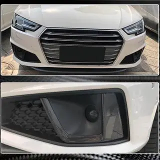 Накладки на противотуманные фары V3 (для S-Line Sedan 2015-2019, Карбон) фото 4