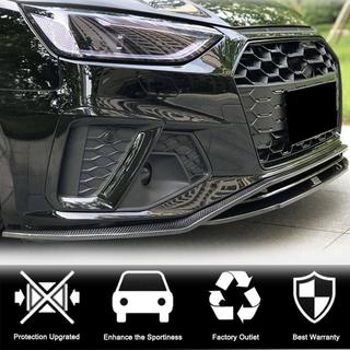 Накладка на передний бампер Lip V2 (для S-Line Sedan 2019-2024, Карбон) фото 3