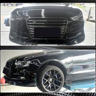 Передний Бампер Лип V3 для S-Line 2012-2015 Карбон Audi A5 2007-2015 гг. фото 4