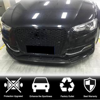 Накладка на передний бампер Lip V4 (для S-Line 2012-2015, Карбон) Audi A5 2007-2015 гг. фото 2