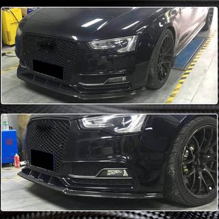 Накладка на передний бампер Lip V4 (для S-Line 2012-2015, Карбон) Audi A5 2007-2015 гг. фото 4