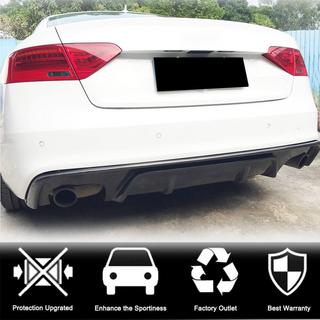 Диффузор заднего бампера V2 (для S-Line 2012-2015, Карбон) Audi A5 2007-2015 гг. фото 2