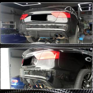 Диффузор заднего бампера V1 (для S-Line 2012-2015, Карбон) Audi A5 2007-2015 гг. фото 3