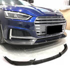 Audi A5 2016-2025 гг. Передняя накладка на бампер Lip (для S-Line Coupe/Cabriolet 2016-2020, Карбон) фото 1