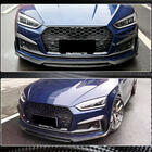 Audi A5 2016-2025 гг. Накладки на передний бампер Flap V1 (для S-Line 2016-2020, Карбон) фото 5