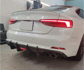 Audi A5 2016-2025 гг. Диффузор заднего бампера V1 (для S-Line 2016-2020, Карбон) фото 2
