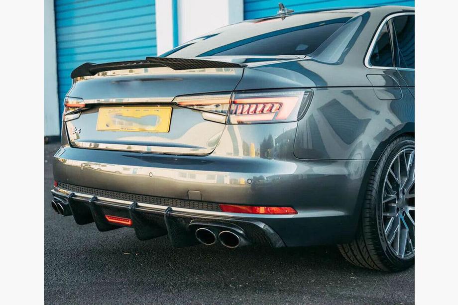 Audi A5 2016-2025 гг. Диффузор заднего бампера V1 (для S-Line 2016-2020, Карбон) Фото 8