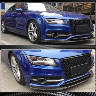 Накладка на Передний Бампер Lip V2 (для S-Line 2010-2014, Карбон) фото 3
