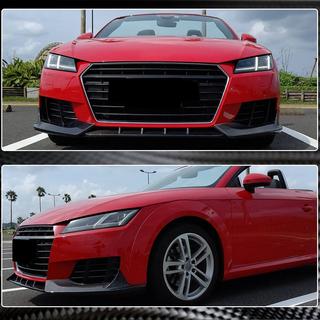 Накладка на передний бампер Lip V2 (для Base, 2014-2019, Карбон) Audi ТТ 2014-2023 гг. фото 4