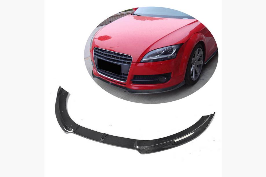 Audi TT 2006-2014 гг. Накладка на передний бампер Lip V1 (2006-2010, Карбон) Image